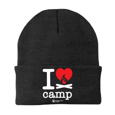I Love Camp Embroidered Beanie